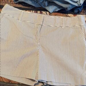 Dress Barn Blue and White Striped Women Shorts
